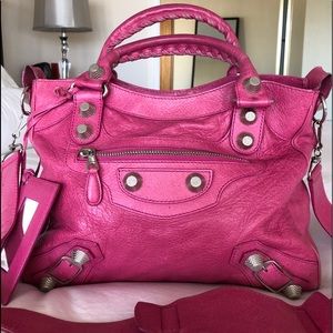 Pink Balenciaga Velo Giant 21 Bag Lightly Worn